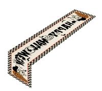 Table Runner Linen - Halloween Spooky Topper, Holiday Party Room Decor