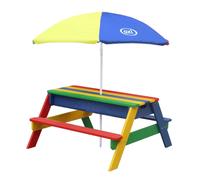 Table sable eau avec parasol arc en cie
