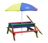 Table Sable Et Eau / Table Pique Nique Multicouleur Table D'eau Avec Couvercle, Boîtes De Rangement & Parasol Table De Jeu Enfant À Eau Pour Le Jardin - Axi Nick