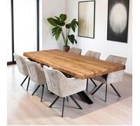 Table salle à manger bois massif pied mikado 240 cm MELBOURNE