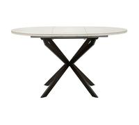 Table Salle à Manger Extensible "Martin" 100-140cm Noir & Blanc