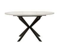 Table Salle à Manger Extensible ""Martin"" 100-140cm Noir & Blanc
