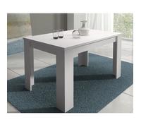 Table salle à manger extensible - PEGANE - Blanc - Rectangulaire - 138-198 x 88 x 76 cm