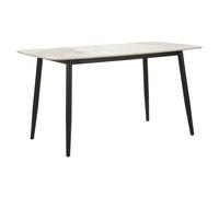 Table Salle à Manger "Josh" 138cm Noir & Blanc