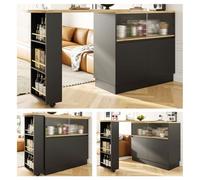 Table salle à manger plateau bois massif, structure métal robuste, éclairage LED intégré, chaises rembourrées confortables