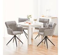 Table Salle à Manger Ronde 106 cm Bois Blanc 106 cm Cuisine Salon Homestyle4u