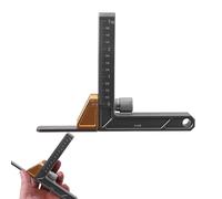 Table Saw Height Gauge, Multifunctional Depth Meter, Aluminum Alloy and Stainless Steel Tool, Adjustable Ruler for Accurate Blade Height in Woodworking, Carpentry, 110x90x18cm