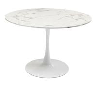 Table Schickeria 110cm effet marbre blanc Kare Design