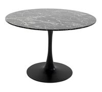 Table Schickeria 110cm effet marbre noir Kare Design
