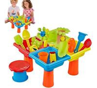 Table Sensorielle Eau, Table D'Activités Plage Avec Accessoires, Jeu Éducatif D'Extérieur, Loisirs Créatifs Pour Garçons Et Filles, Jouet De Jardin Polyvalent, D'Activité Eau Et Sable, Jeux En Extérie
