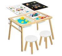 Table Sensorielle pour Tout-Petits-VEVOR-Table d'Activité en Bois pour Enfants, pour Jeux de Sable et d'Eau, Dessin, Repas