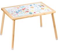 VEVOR Table d'Activités pour Enfants, Table d'Exploration Sensorielle en Bois, Table Multijeux avec Plateau Double Face et Pieds Antidérapants, Intérieure/Extérieure, pour Dessiner et Étudier