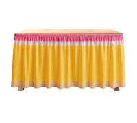 Table Skirt for Classroom Reusable Pencil B ack to School Party Decorations