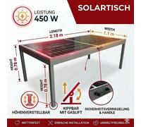 Table solaire balcon solaire table à manger jardin support table solaire 450 ...