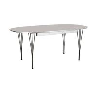 Table super-elliptique stratifié B619 extensible warm graphite powdercoated steel frame