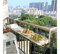 Table suspendre balcon Métallique Beige, Convient aux Garde-Corps de 1-16 Cm, pour Terrasses Extérieures