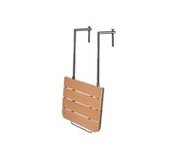 VEVOR Table Suspendue Balcon, 595 x 620 x 800 mm, Table de Bar Pliante pour Balustrades de Balcon Extérieur, 4 Niveaux de Hauteur Réglables, avec Plateau 595 x 400 mm pour Garde-corps Patio Terrasse