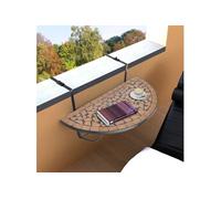 Table de balcon suspendue Demi-circulaire Terre cuite