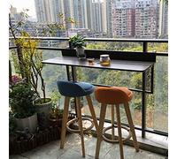 Table suspendue pliante d'extérieur réglable - Table d'appoint murale pour balcon, terrasse ou jardin - Parfaite pour l'écriture informatique et les activités de loisirs - 80 x 37 cm