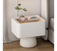 Table table de chevet en bois, table de chevet en cuir pour chambre, table de bout du lit de mode avec tiroirs de rangement, étage debout petit support de nuit, économie (couleur: orange, taille: 50