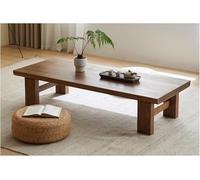 Table Tatami en bois massif, table basse zen, table basse, table imperméable, pieds robustes, style japonais, parfaite pour le thé et la relaxation
