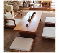 Table Tatami en Bois Massif Vintage - Table de Sol Japonaise, Table à thé rectangulaire Basse pour sièges au Sol, Meubles d’Accent pour Salon(100x50x35cm)