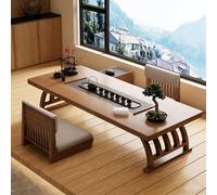 Table Tatami japonaise, Table d'autel de méditation Tatami, Zen rétro en bois, table de méditation minimaliste, pour Salon, Chambre, Baie Vitrée, Intérieur(140*60*35cm/55.1*23.6*13.8in)