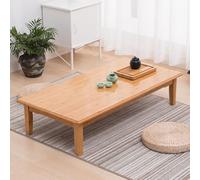 Table Tatami Vintage en Bois Massif, Petite Table Basse Multifonction | Bureau Portable Ordinateur, pour Baie Vitrée Chambre Salon Intérieur Extérieur(120*60*42cm/47.2*23.6*16.5in)