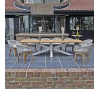 Table teck recyclé 240 cm conceptual