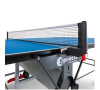 Table tennis de table - SPONETA - S3-47 e - Pliable - Usage extérieur - Demi-plateau relevable - Gris et bleu