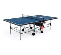 Table tennis de table - SPONETA - S3-47i - Pliable - Usage intérieur - Filet fixe ajustable + de supports latéraux - Gris et bleu