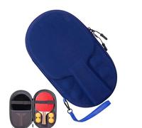 Table Tennis Racket Case, Hard Shell Paddle Bag Zipper Closure, Scratch-Resistant Shockproof Protector PingPongs Bats, Ideal for Sports Training, Outdoor Yard, Travel Use, 19x6x30cm Black Blue Grays