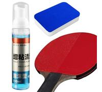 Table Tennis Rubber Cleaner - 100ml, Pong Bat Cleaner, Restore Tackiness & Remove Dust | Sponge Cleaning Kit, Racket Maintenance for Players Training
