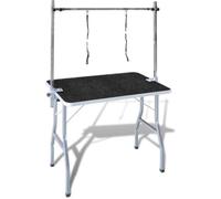 Table Toilettage Ajustable pour Chiens professionnelle pliable avec 2 Potence