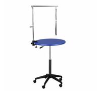 Table Toilettage pour Chats Ajustable , 60 Bleu Avec Base Noire | Pneumatique, Table Toilettage Ron, Professionnelle, Mobilier, pour Maison, Toiletteurs Professionnels