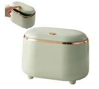 Table Top Trash Can - Desk Garbage Bin, Waste Organizer | Press-Top Mini Bin for Bedroom Use, Home, Car Console, Creative Tiny Can for End Tables, Small Spaces, Modern Decor