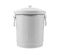 Table Top Trash Can Office Bin for Study Room 17x14x14 Cm Iron Garbage Can Storage Holder Retro Design 1Pack