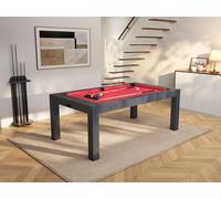 Table transformable 4 en 1 - Billard & Ping-pong & Air hockey - Noir - 213 x 121 x 81.2 cm - GRAYSON