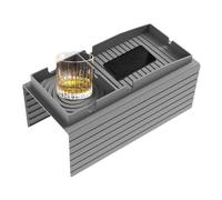 Table TV avec porte-boissons - Plateau en silicone, boîte de rangement anti-déversement pour canapé, organisateur pratique pour la maison, l'extérieur, pique-nique, salon, chambre à coucher, moment de