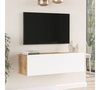 Table TV 'Lapinlahti' 100 x 31,5 x 29,5 cm chêne rustique / blanc