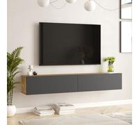 Table TV 'Lapinlahti' 180 x 31,5 x 29,5 cm chêne rustique / anthracite