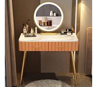 Table Vani de maquillage à DEL à intensité variable avec Der & Cartments Slish Coiffeuse pour chambre à coucher ou salle de maquillage Couleur tabouret non inclus.