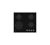 Table Verre Gaz 60cm 4 Foyers Noir - HILW64222S