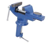 Table Vise Clamp On Bench | 360 Degree Rotatable for Woodworking/DIY/Home Repair | 2.5in Jaw Width, 54mm Thick Bench Clamp | No. 45 Steel Construction