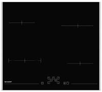 SHARP Plaque vitroceramique KH6V08FT0K, 4 foyers, zone extensible