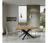 Table - VOLANTIS - 90x160 - chêne - naturel - Blanc