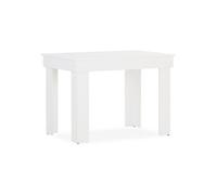 Homestyle4u 2648 Table de salle à manger pratique en bois massif Blanc 90 x 60 cm Table de salon 2 personnes