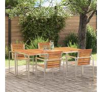 Tableàmanger Marron de salle à / de repas Jardin Repas en extérieur vidaXL vidaX
