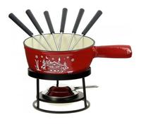 Tableandcook Service à fondue chalet rouge - hhf-078