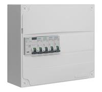 Tableau 1 rangée pré-équipé 1 inter. diff. 63A type A + 4 disjoncteurs